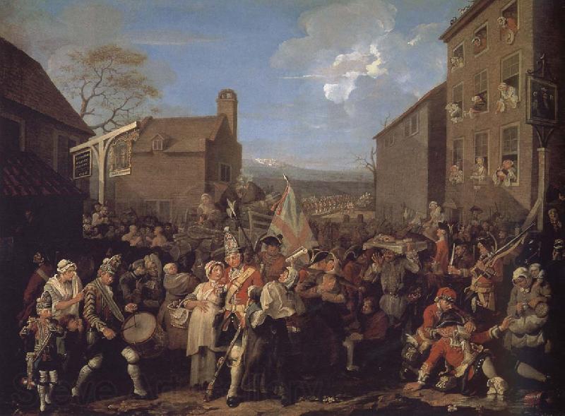 William Hogarth March to Finchley Spain oil painting art